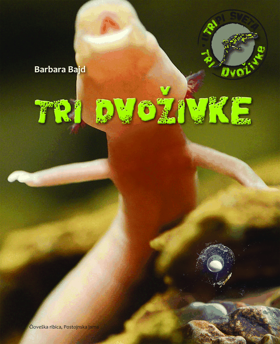 Naslovnica naravoslovne knjige Tri dvoživke